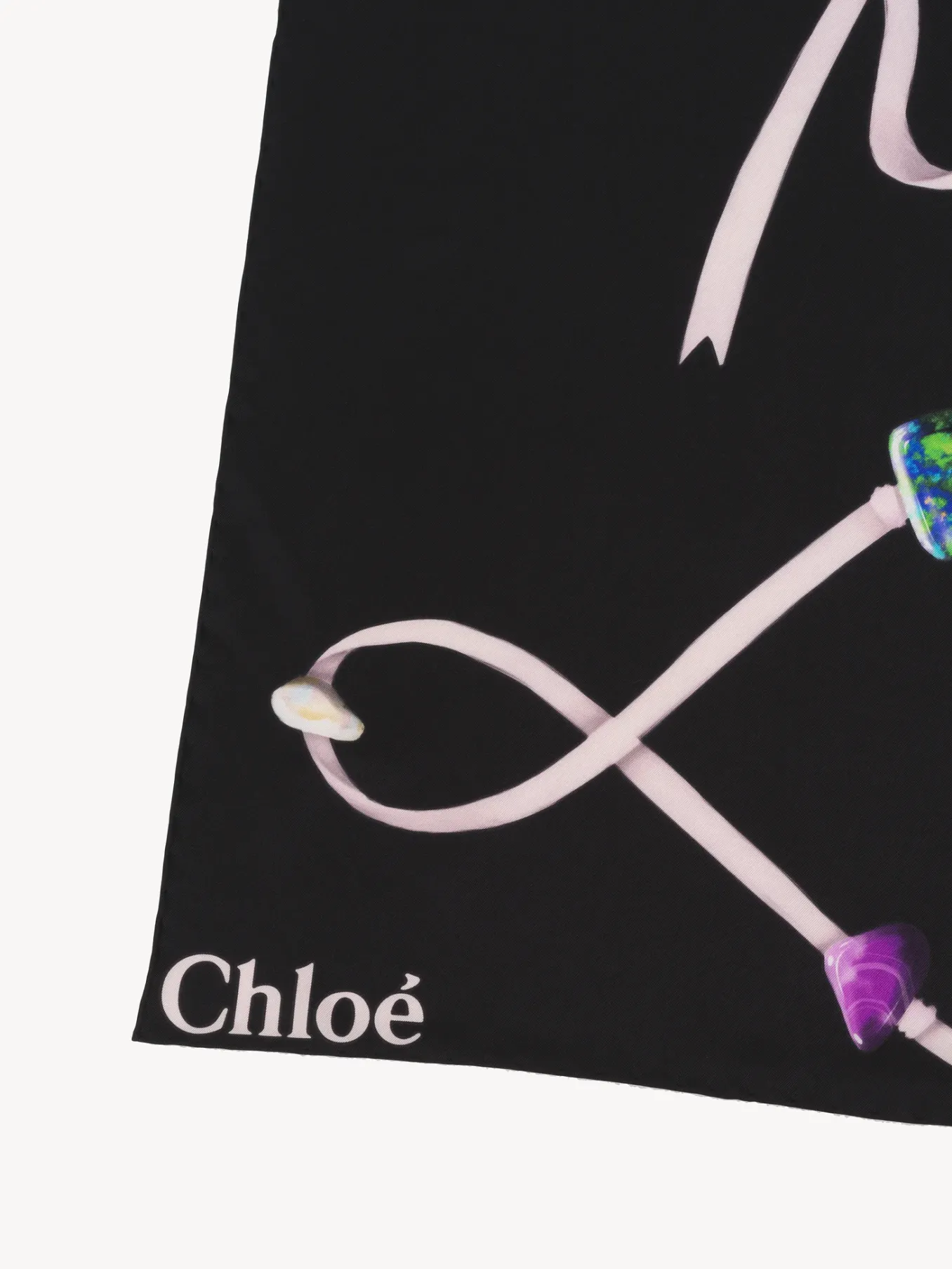 Écharpes Et Accessoires En Soie-Chloé Foulard Rectangulaire Multicolor 4