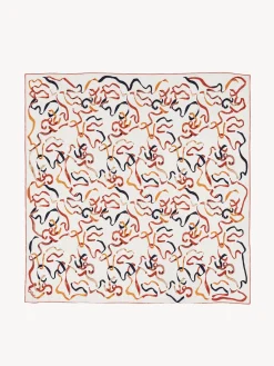 Écharpes Et Accessoires En Soie-Chloé Foulard Rubans Multicolor Red 1