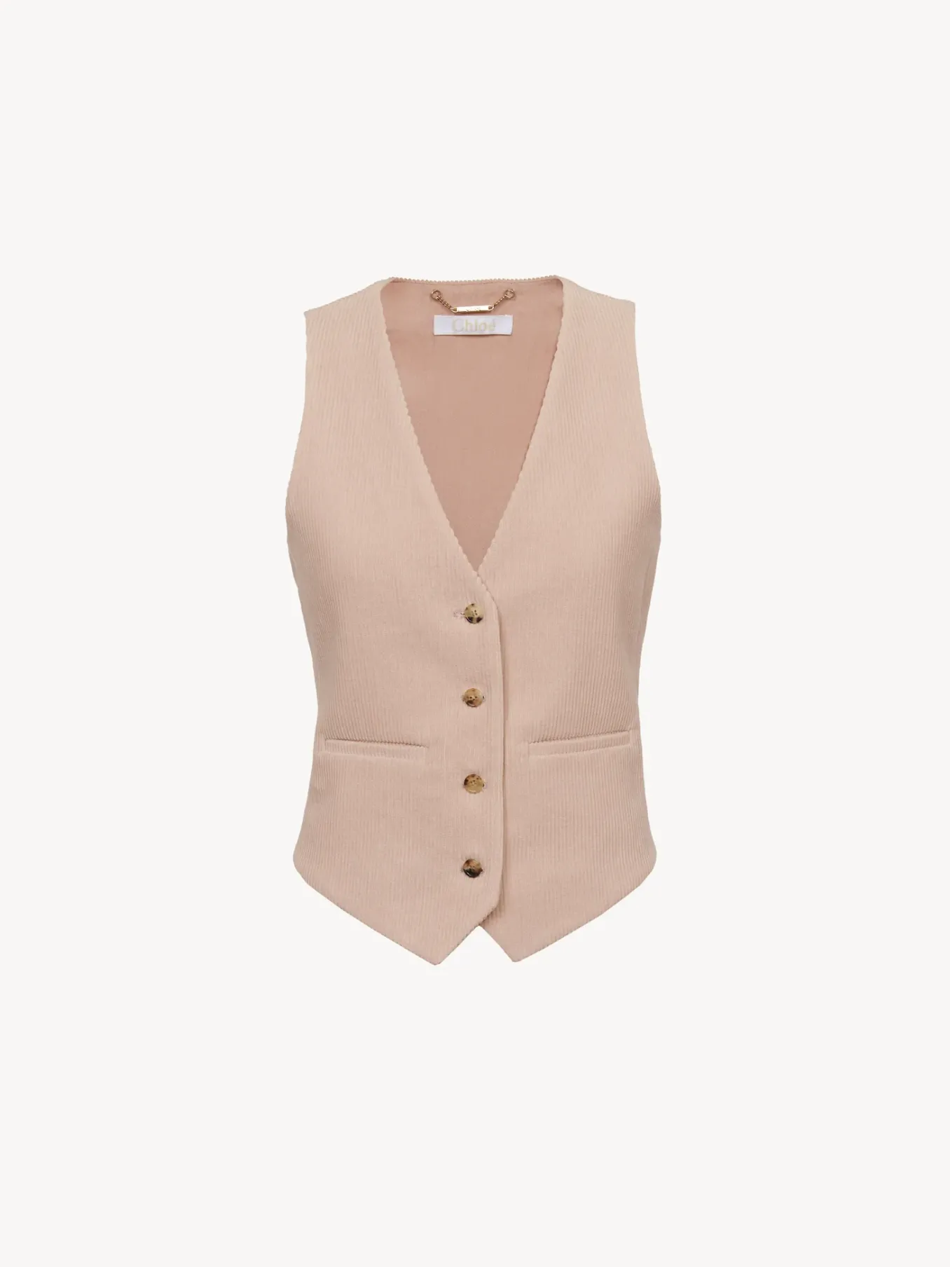 Vestes-Chloé Gilet D'Homme Classique Misty Pink