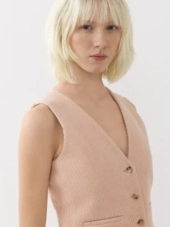 Vestes-Chloé Gilet D'Homme Classique Misty Pink
