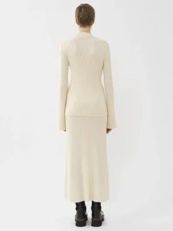 Maille-Chloé Jupe Droite Lovely White