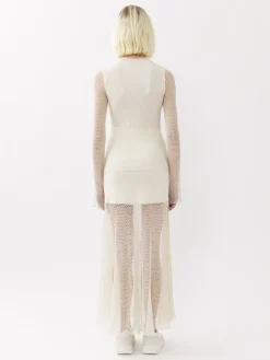 Maille-Chloé Jupe Longue Evasee Iconic Milk