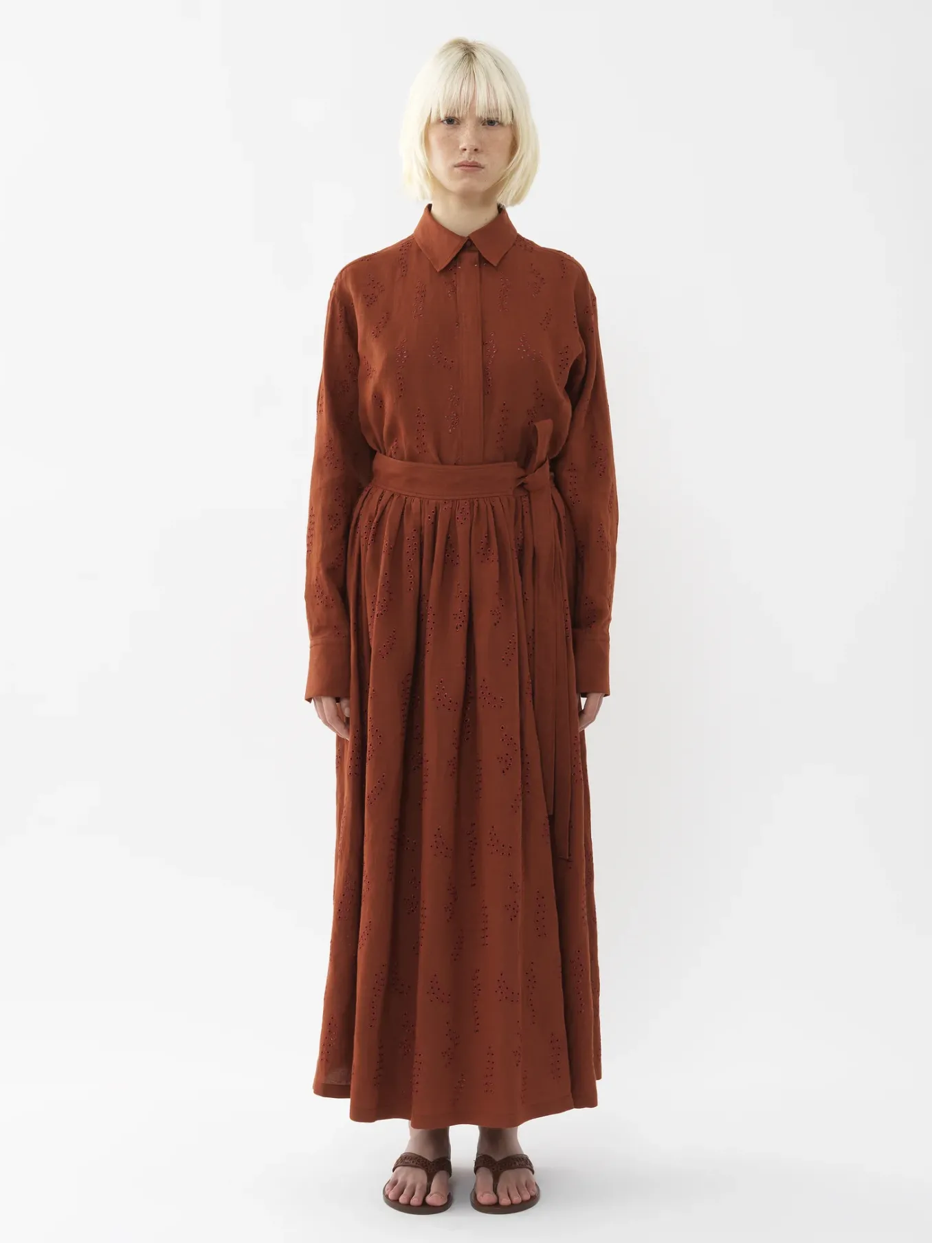 Tenues De Plage-Chloé Jupe Maxi Portefeuille Paloma Chloe X Eres Red Ochre