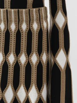 Maille-Chloé Jupe Midi Evasee Desertic Brown