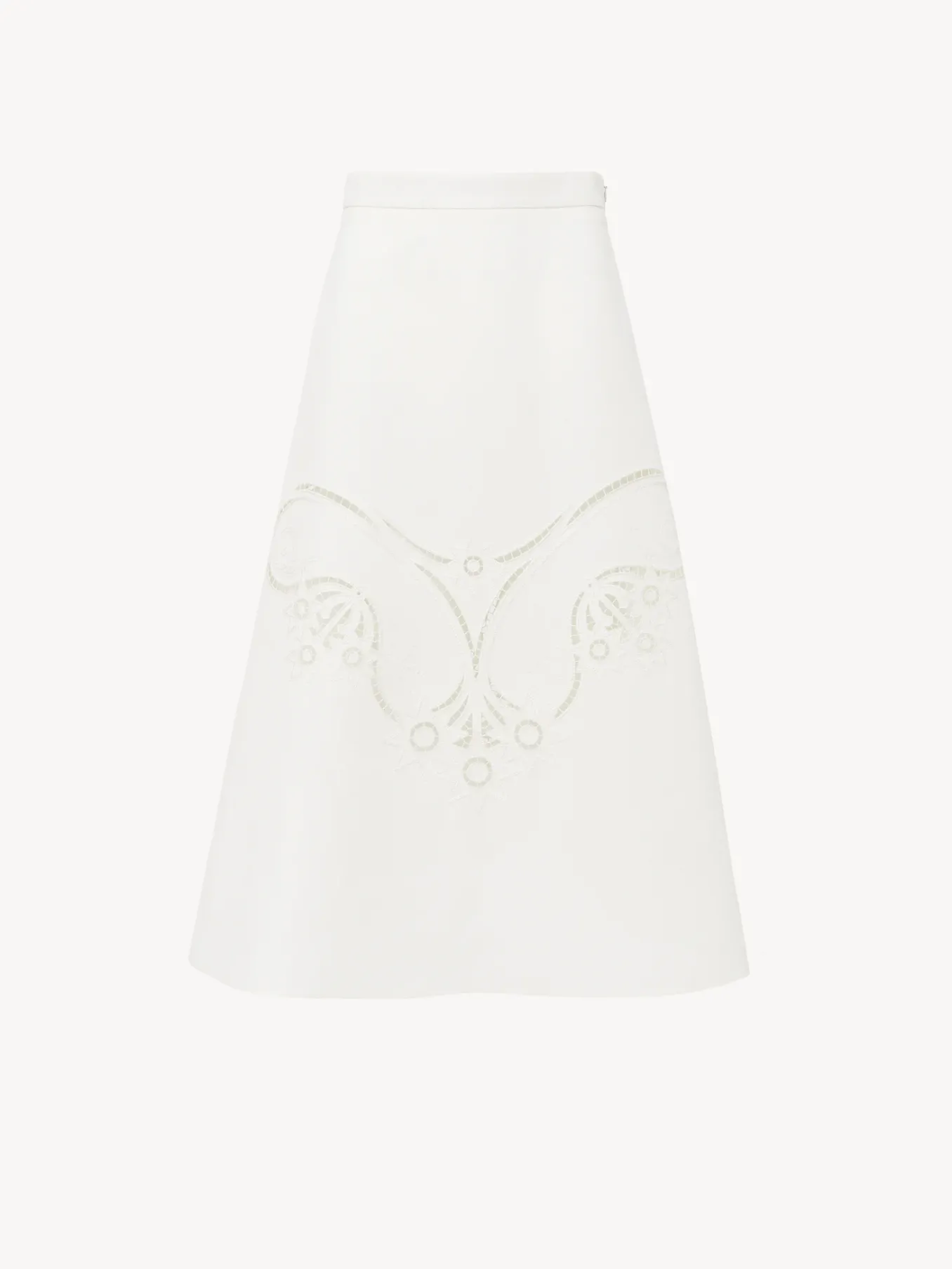 Jupes-Chloé Jupe Midi Evasee Iconic Milk
