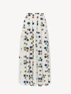 Jupes-Chloé Jupe Midi Froncee Multicolor 1