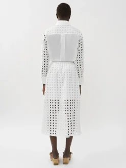 Vêtements-Chloé Jupe Midi Superposee Blanc