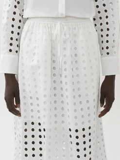 Vêtements-Chloé Jupe Midi Superposee Blanc