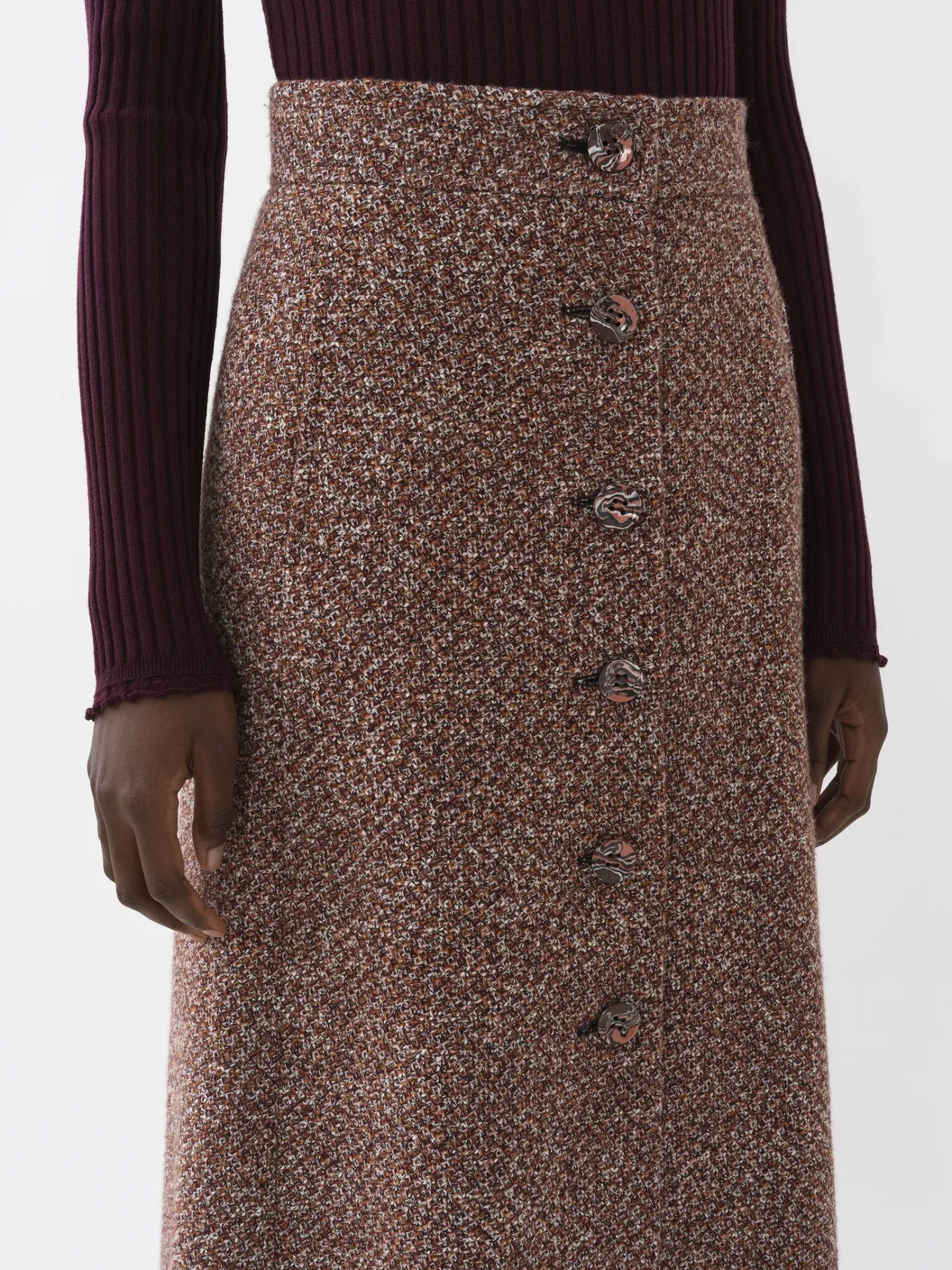Jupes-Chloé Jupe Midi Trapeze Multicolor 2