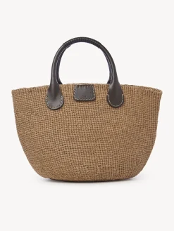 Sacs Cabas-Chloé Large Panier Palma Chloe X Eres Somber Brown