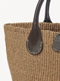Sacs Cabas-Chloé Large Panier Palma Chloe X Eres Somber Brown