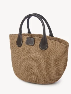 Sacs Cabas-Chloé Large Panier Palma Chloe X Eres Somber Brown