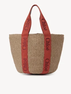 Sacs Cabas-Chloé Large Panier Woody Orange - Orange 1