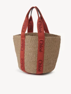 Sacs Cabas-Chloé Large Panier Woody Orange - Orange 1