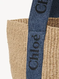 Sacs Cabas-Chloé Large Panier Woody Denim