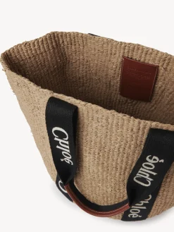 Sacs Cabas-Chloé Large Panier Woody Black - Beige 1