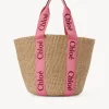 Sacs Cabas-Chloé Large Panier Woody Pink - Red 1