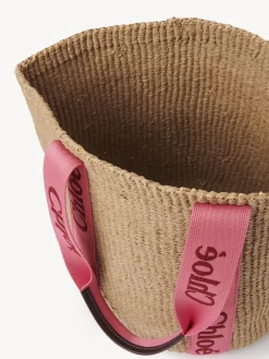 Sacs Cabas-Chloé Large Panier Woody Pink - Red 1
