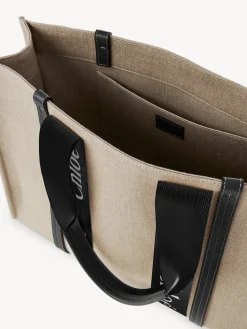 Sacs Cabas-Chloé Large Sac Cabas Woody Black - Blue 1