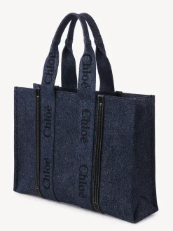 Sacs Cabas-Chloé Large Sac Cabas Woody Denim