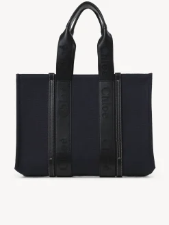 Sacs Cabas-Chloé Large Sac Cabas Woody Deep Denim