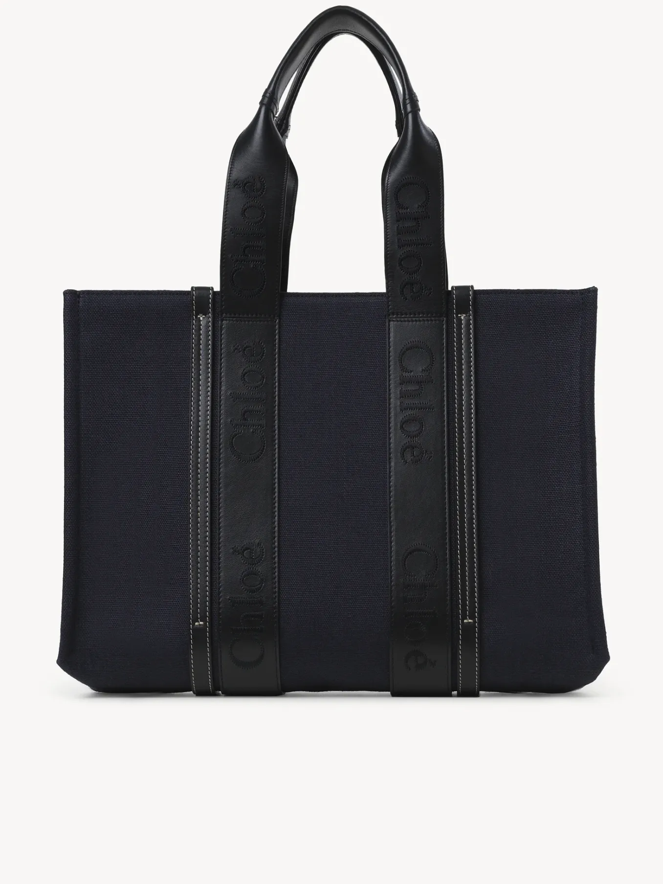 Sacs Cabas-Chloé Large Sac Cabas Woody Deep Denim