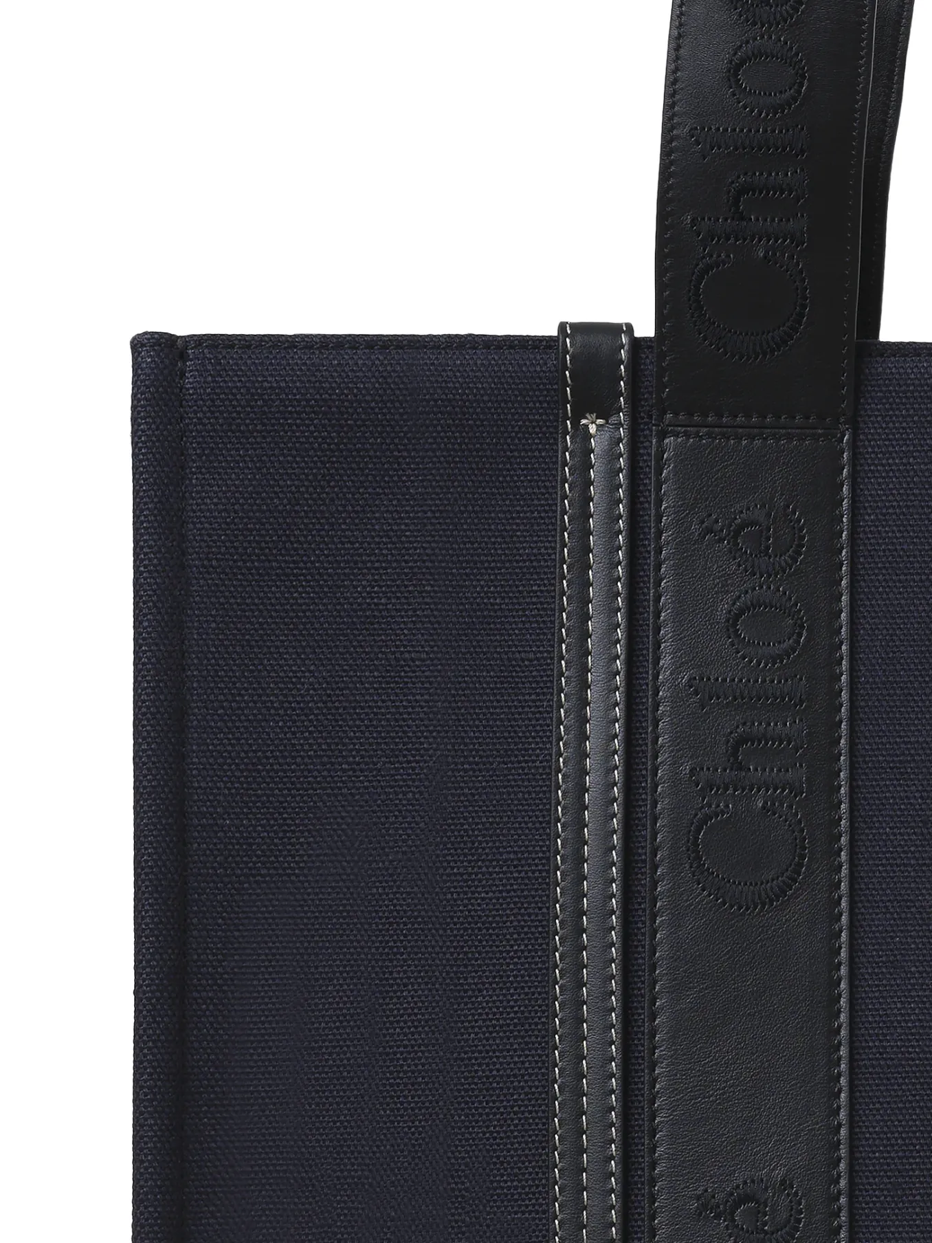 Sacs Cabas-Chloé Large Sac Cabas Woody Deep Denim