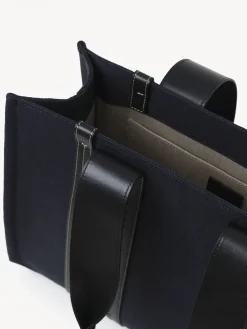 Sacs Cabas-Chloé Large Sac Cabas Woody Deep Denim