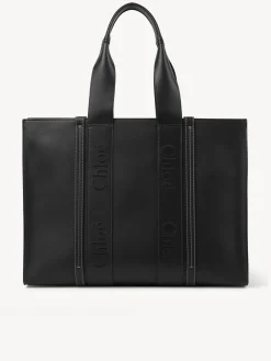 Sacs Cabas-Chloé Large Sac Cabas Woody Noir