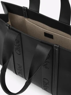 Sacs Cabas-Chloé Large Sac Cabas Woody Noir