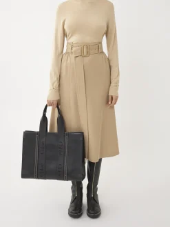 Sacs Cabas-Chloé Large Sac Cabas Woody Noir
