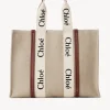 Sacs Cabas-Chloé Large Sac Cabas Woody White - Brown 1