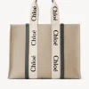 Sacs Cabas-Chloé Large Sac Cabas Woody White - Blue 1