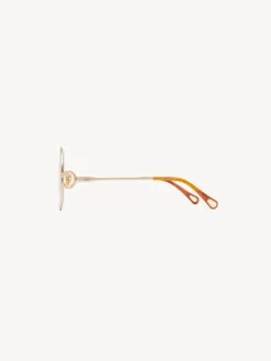 Lunettes De Soleil-Chloé Lunettes De Soleil Austine Gold/Gradient Pink