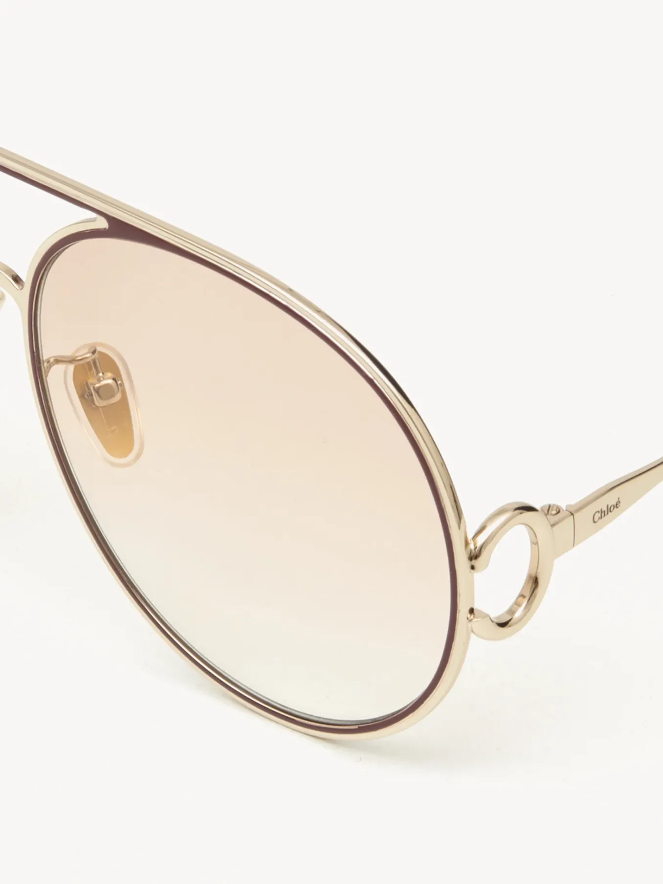 Lunettes De Soleil-Chloé Lunettes De Soleil Austine Gold/Gradient Pink