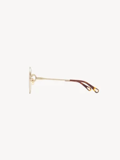 Lunettes De Soleil-Chloé Lunettes De Soleil Austine Petite Gold/Havana/Brown Lens