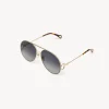Lunettes De Soleil-Chloé Lunettes De Soleil Austine Gold/Gradient Blue