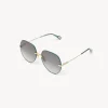 Lunettes De Soleil-Chloé Lunettes De Soleil Benjamine Gold / Grad Petrol