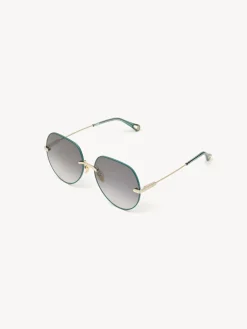 Lunettes De Soleil-Chloé Lunettes De Soleil Benjamine Gold / Grad Petrol