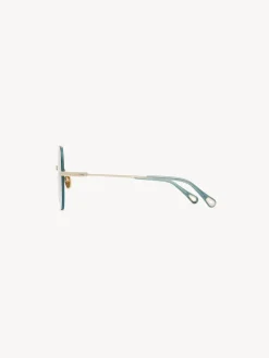 Lunettes De Soleil-Chloé Lunettes De Soleil Benjamine Gold / Grad Petrol
