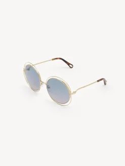Lunettes De Soleil-Chloé Lunettes De Soleil Carlina Petite Gradient Azure To Lilac
