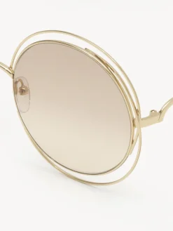Lunettes De Soleil-Chloé Lunettes De Soleil Carlina Petite Gold/Nude