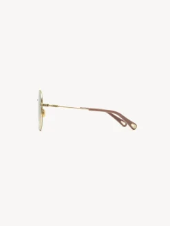 Lunettes De Soleil-Chloé Lunettes De Soleil Faith Gold/Gradient Brown