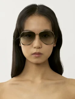 Lunettes De Soleil-Chloé Lunettes De Soleil Honore Gold / Grad Green