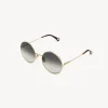 Lunettes De Soleil-Chloé Lunettes De Soleil Honore Gold/Gradient Grey