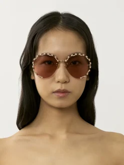 Lunettes De Soleil-Chloé Lunettes De Soleil Idora Gold / Nude