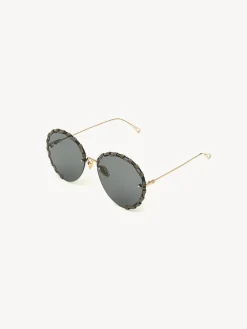 Lunettes De Soleil-Chloé Lunettes De Soleil Idora Gold / Brown