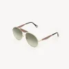 Lunettes De Soleil-Chloé Lunettes De Soleil Pilotes Melia Gradient Green/Brown