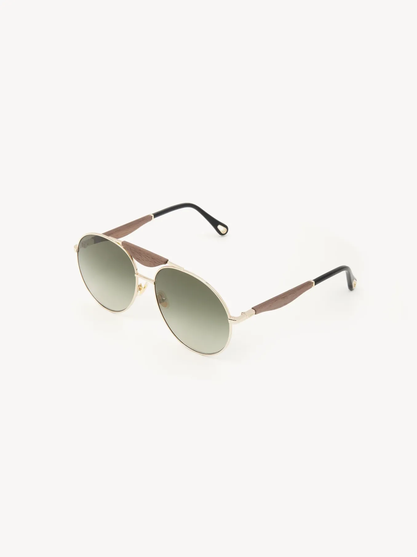 Lunettes De Soleil-Chloé Lunettes De Soleil Pilotes Melia Gradient Green/Brown