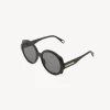 Lunettes De Soleil-Chloé Lunettes De Soleil Rondes Mirtha Noir